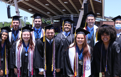 Graduates of Science and Math on the field