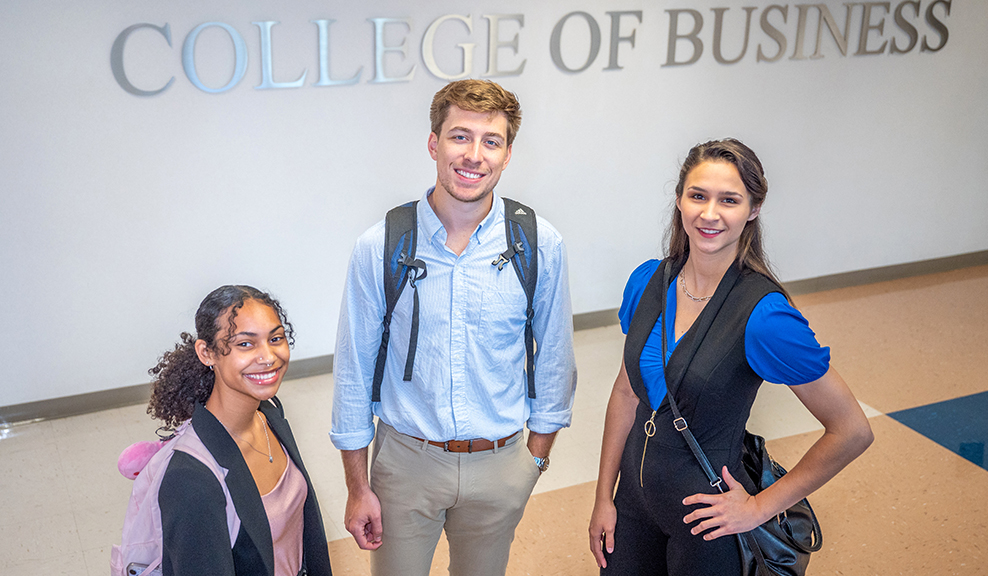 Students in the cyber cafe on the Riverfront campus