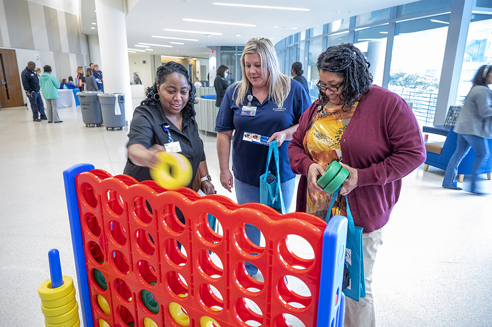 AU Health Staff Discussing Work