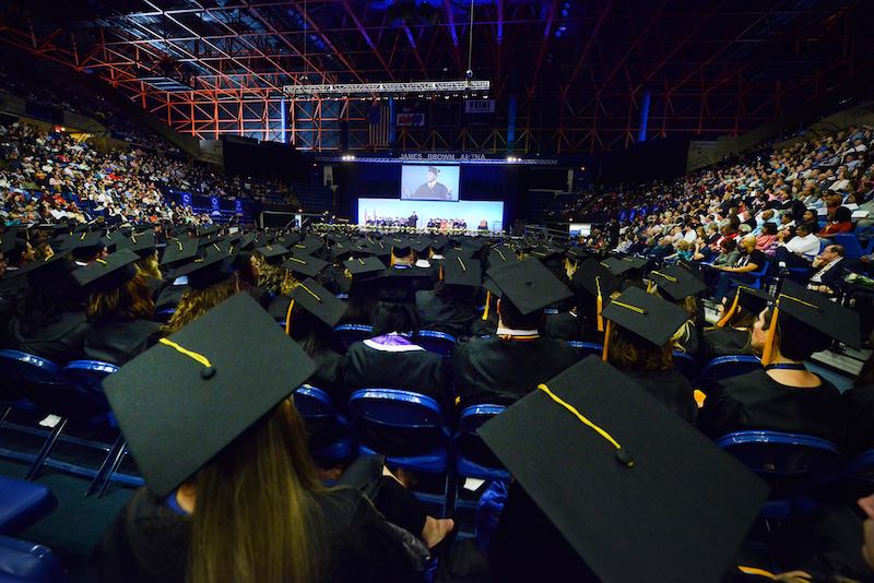 Students at graduation